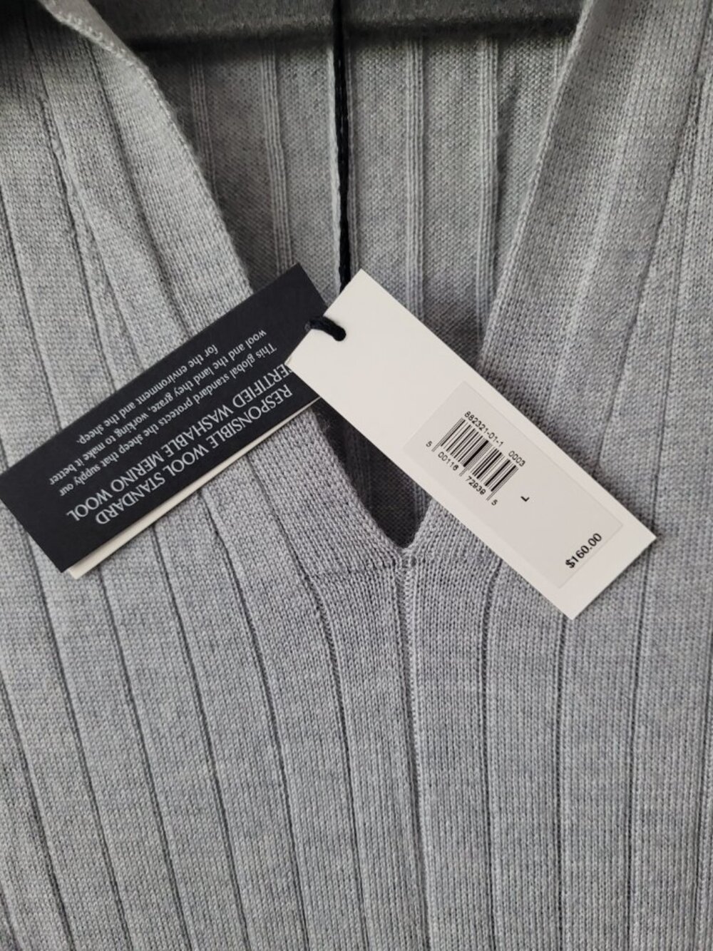 NWT BANANA REPUBLIC Nezha Merino Sweater Dress in Grey Size L - Picture 6 of 7